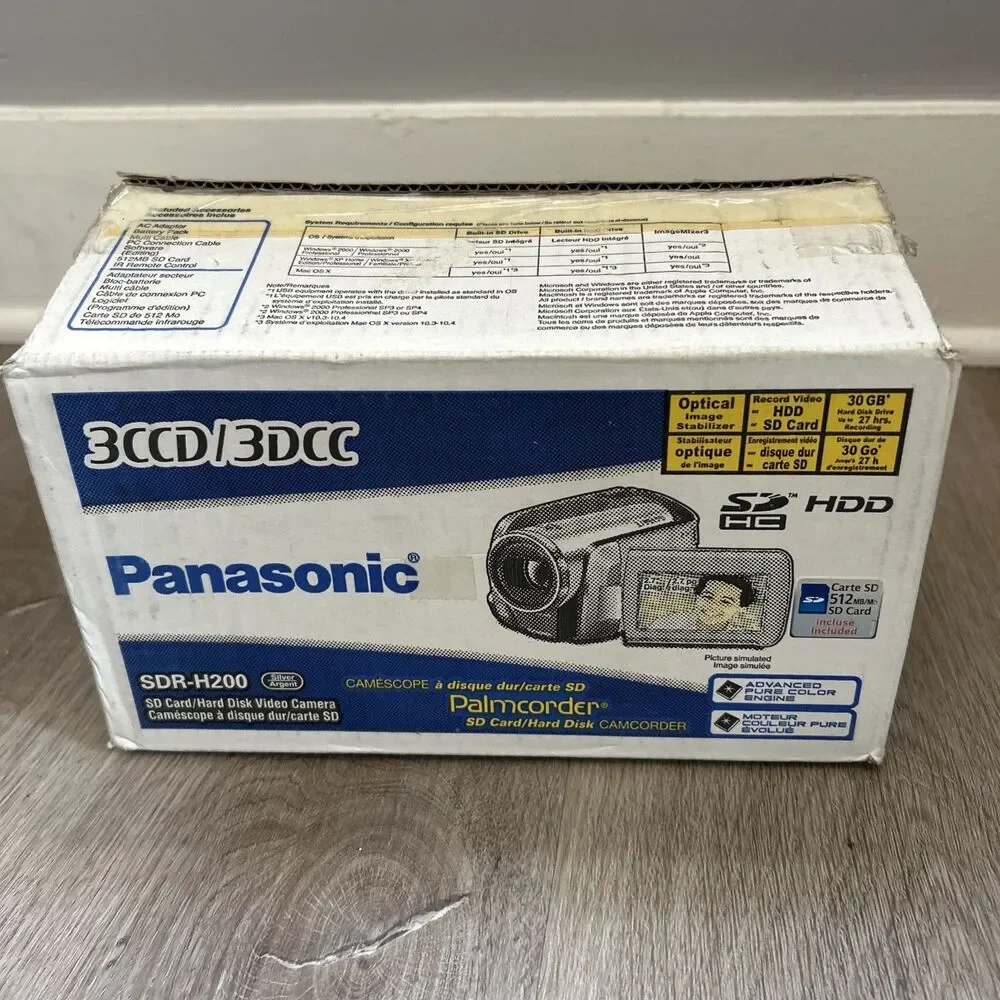 Panasonic Digital Camcorder Video Camera SDR-H200 Silver Battery Remote Tested